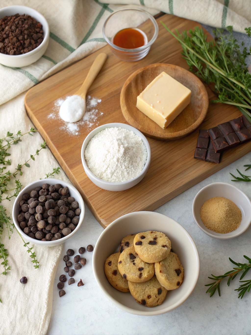 Peanut Butter Chocolate Chip Shortbread Cookies ingredients