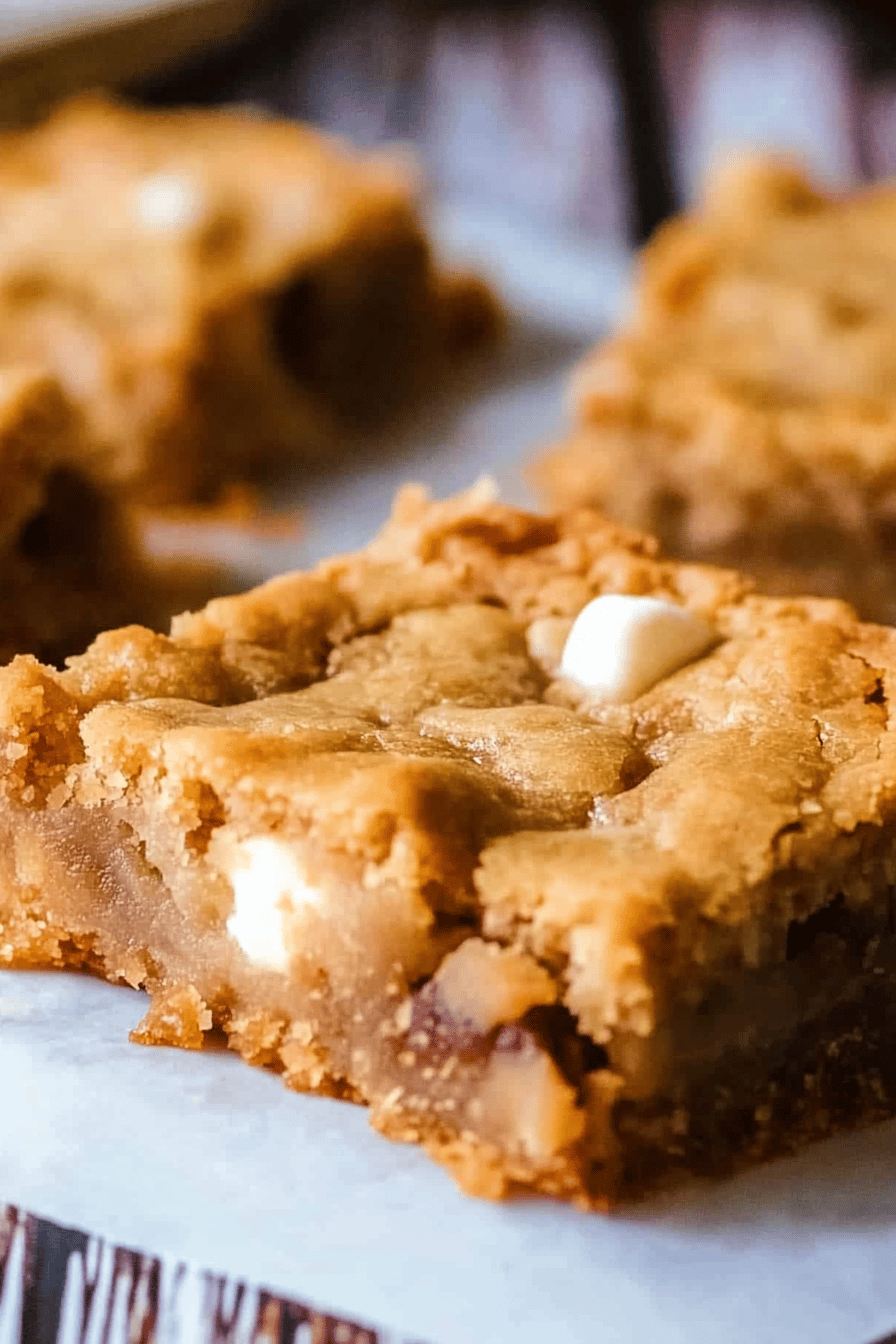 Peanut Butter Marshmallow Cookie Bars Final Dish Presentation