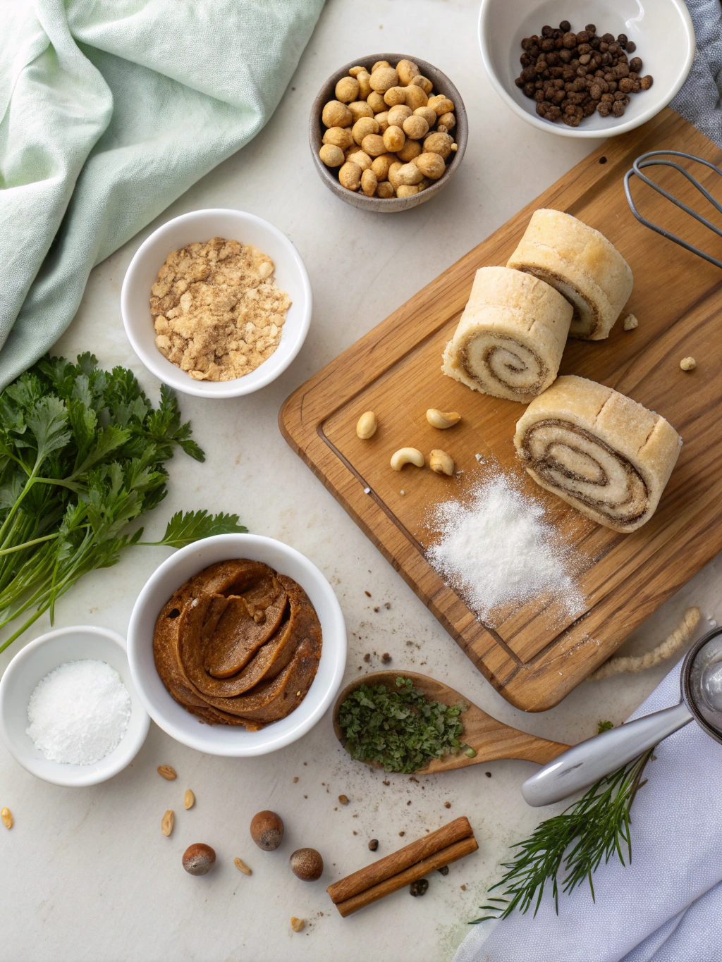 Peanut Butter Nutella Rolls ingredients