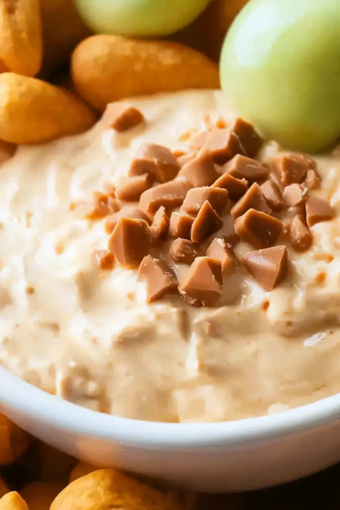 Peanut Butter Toffee Cheesecake Dip