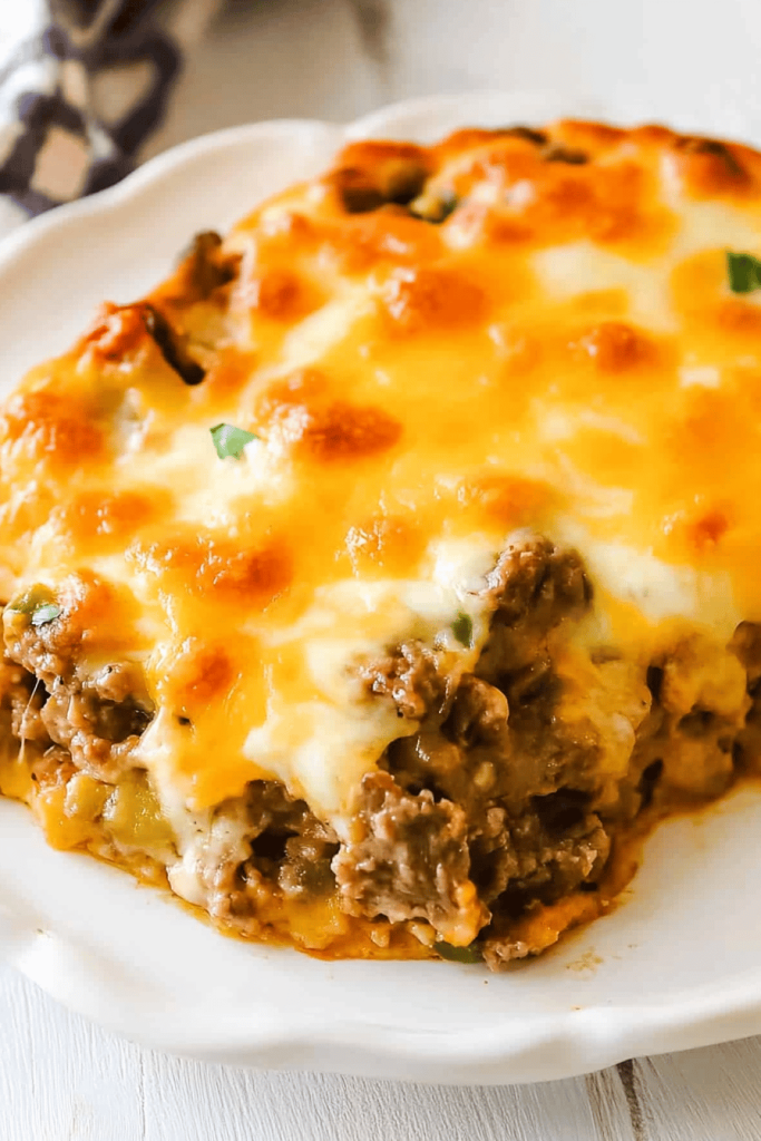 Philly Cheese Steak Casserole
