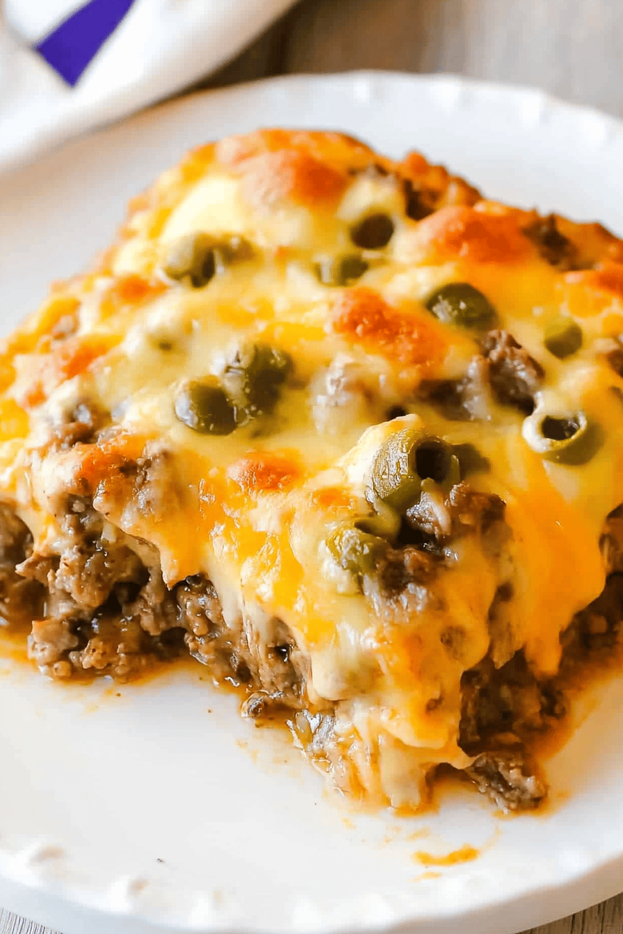 Philly Cheese Steak Casserole Final Dish Presentation