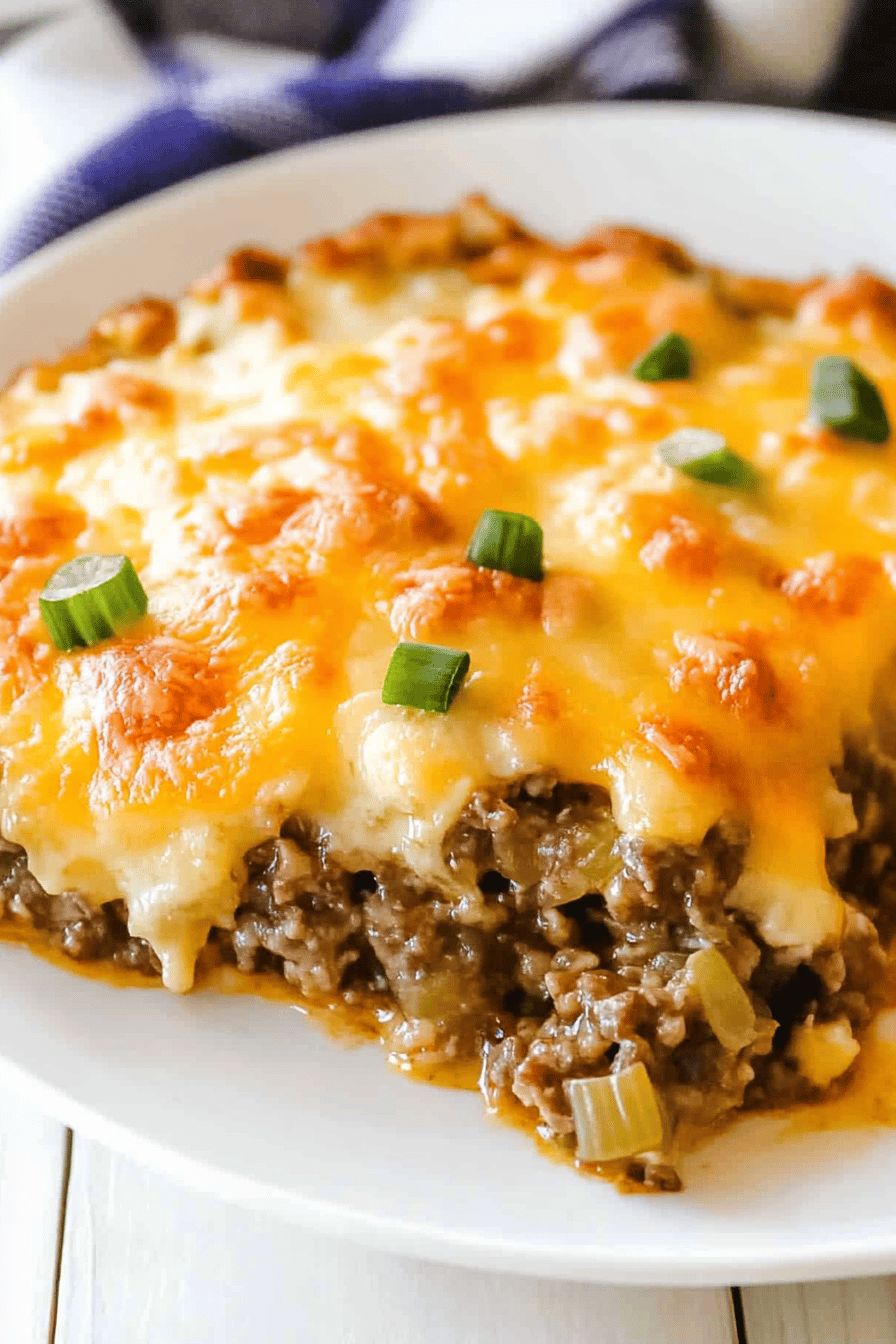 Philly Cheese Steak Casserole Final Dish Presentation