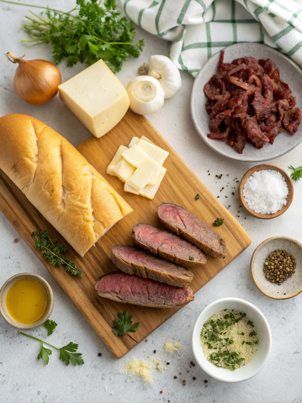 Philly Cheese Steak Recipes ingredients
