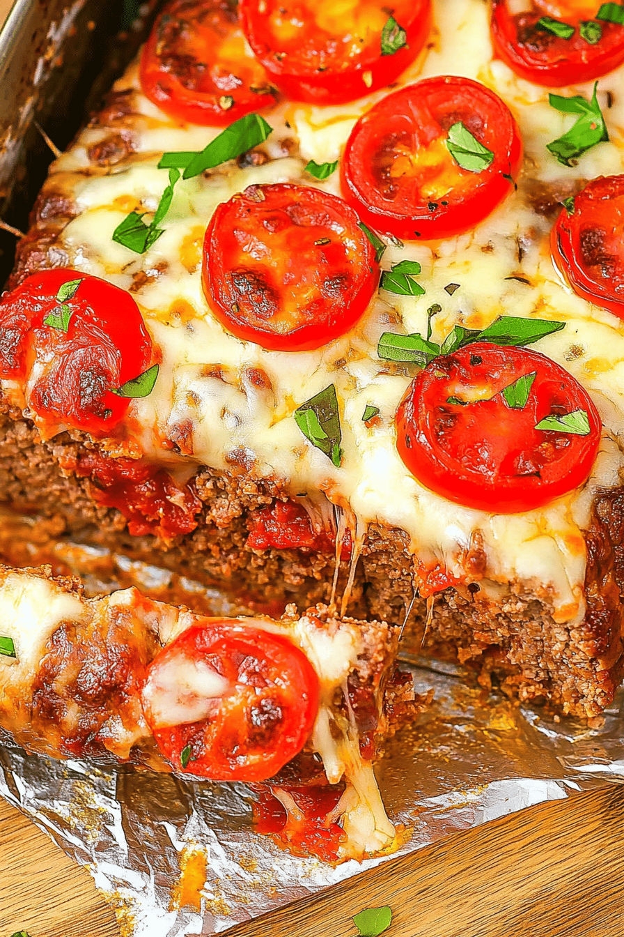 Pizza Meatloaf Recipe Final Dish Presentation
