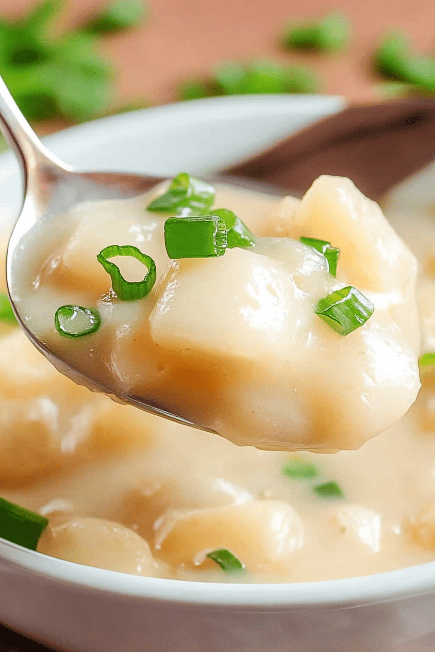 Potato Soup Recipe Final Dish Presentation
