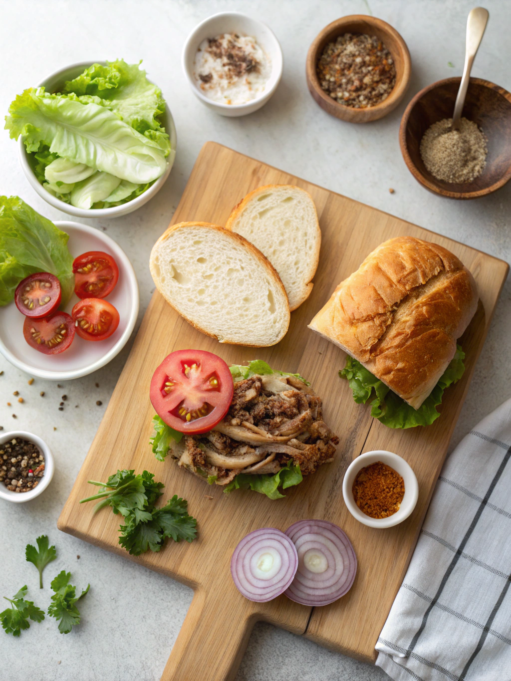 Pulled Pork Schnitzel Sandwich ingredients