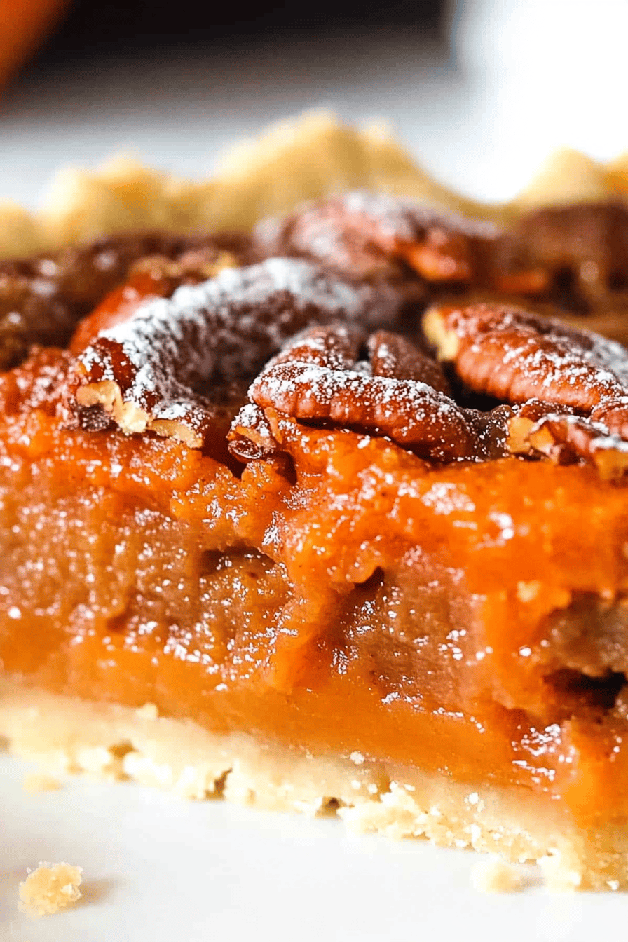 Pumpkin Pecan Pie Final Dish Presentation