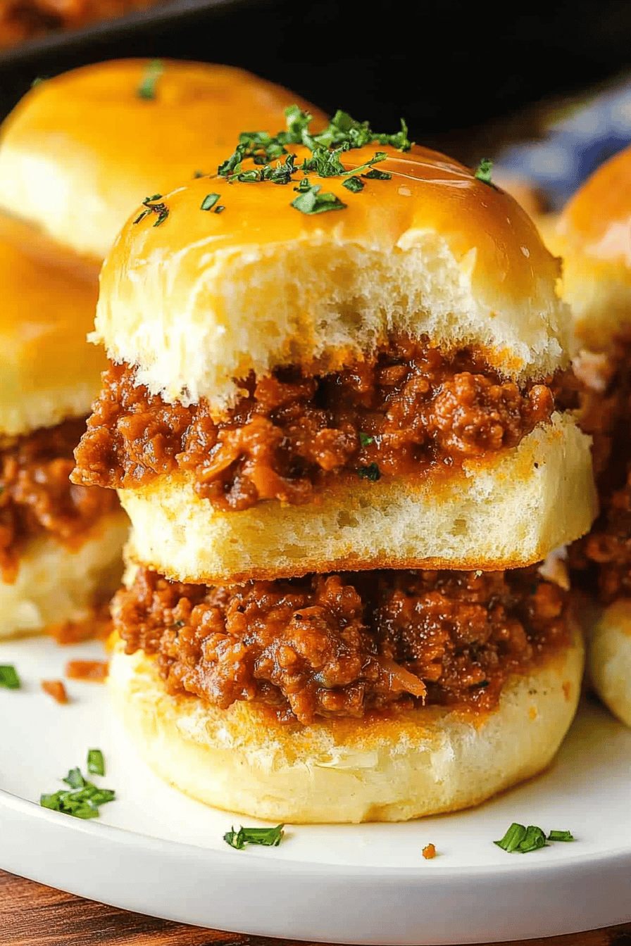 Sloppy Joe Sliders Final Dish Presentation