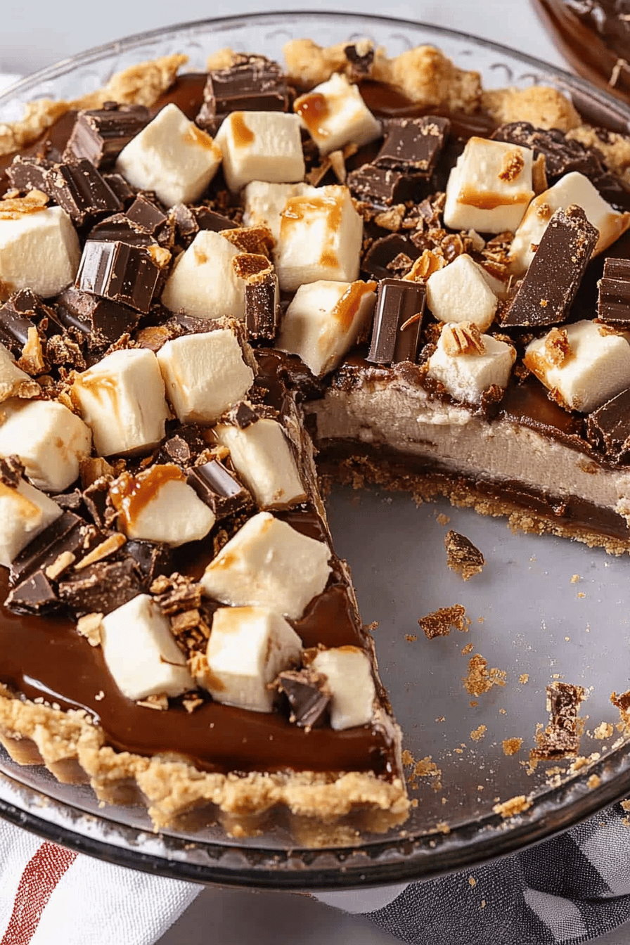 Snickers Pie Final Dish Presentation