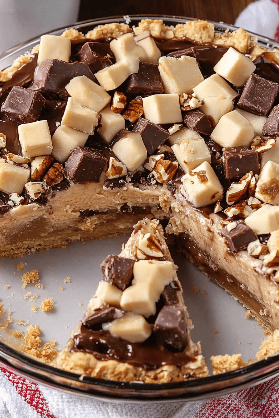 Snickers Pie Final Dish Presentation