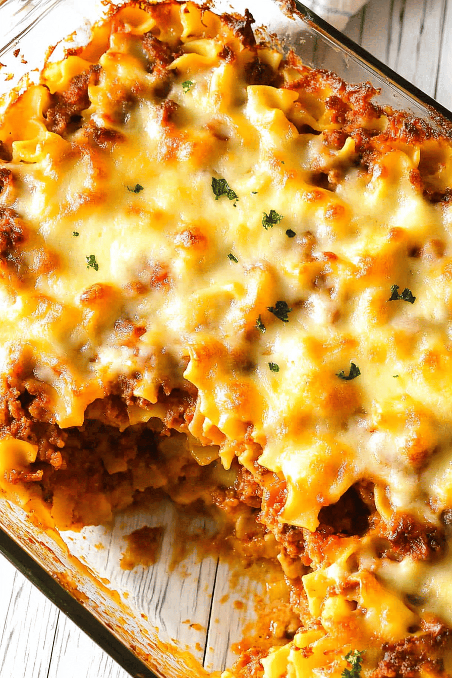 Sour Cream Noodle Bake Final Dish Presentation