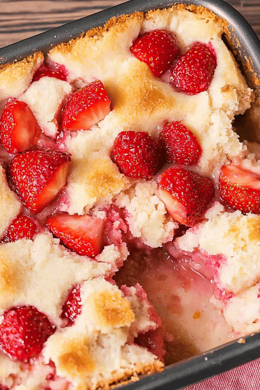 Strawberry Cobbler Recipe Final Dish Presentation