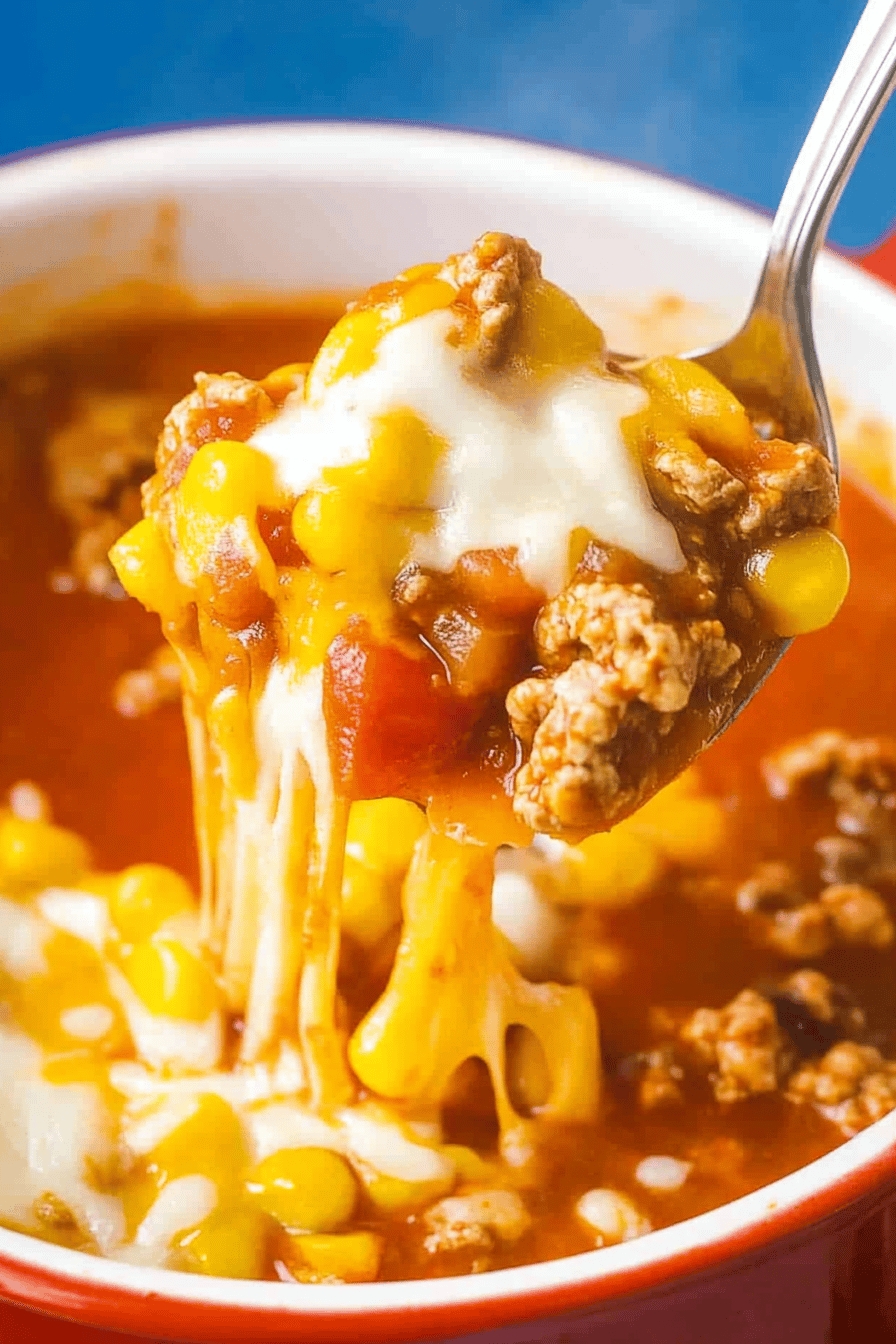 Taco Soup Recipe Final Dish Presentation
