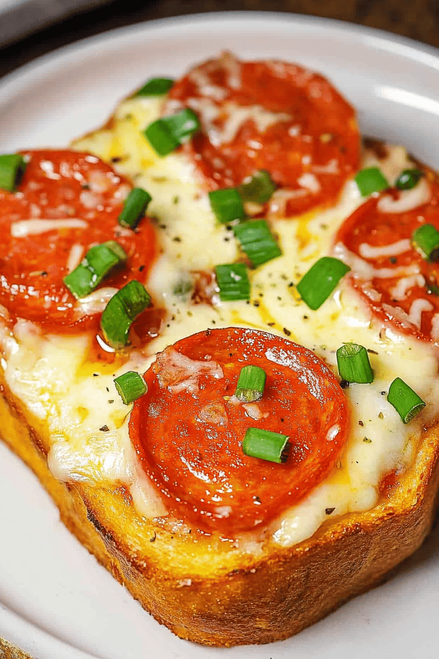 Texas Toast Pizza Final Dish Presentation