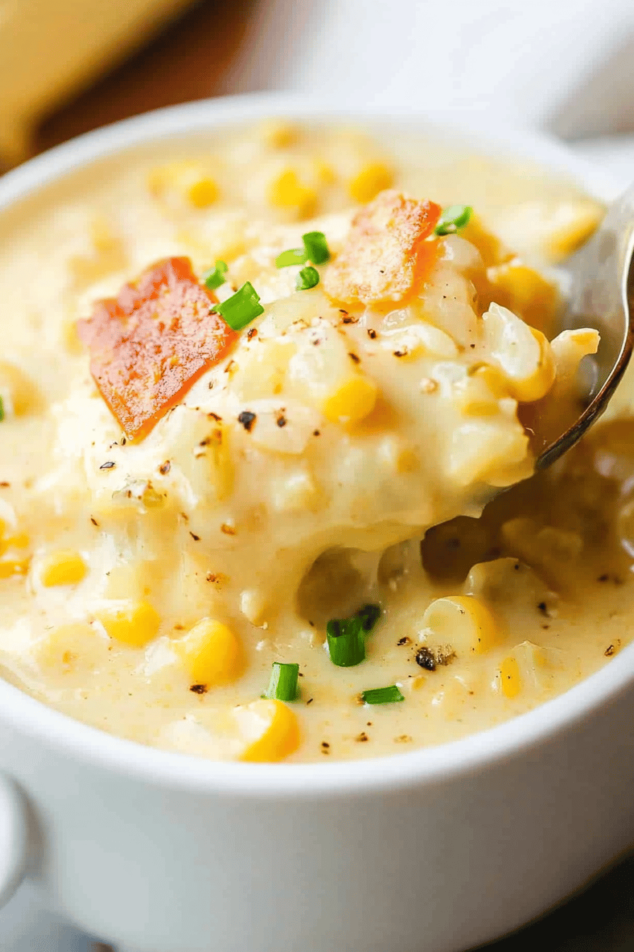 Turkey Corn Chowder Recipe Final Dish Presentation