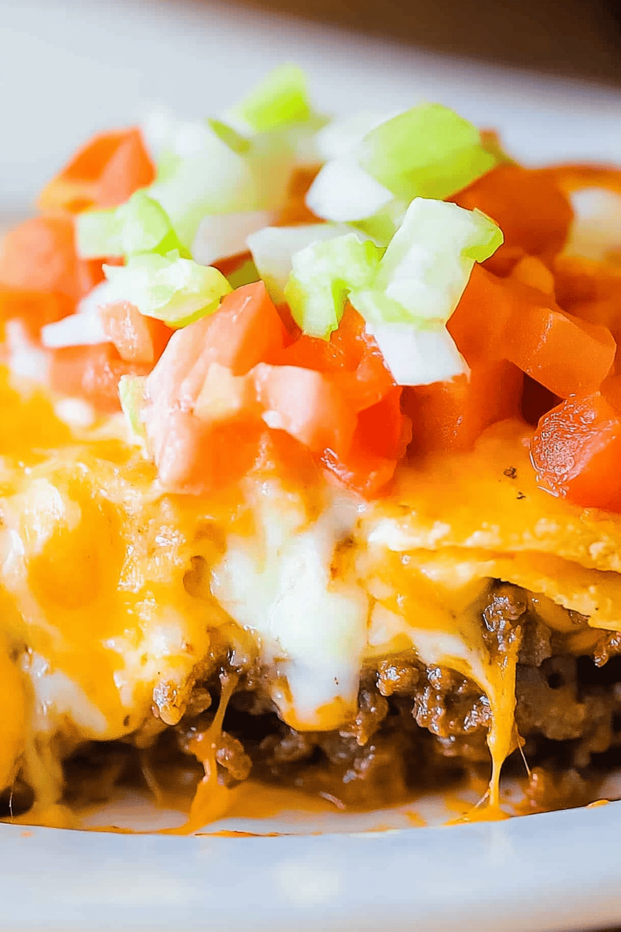 Walking Taco Casserole Final Dish Presentation