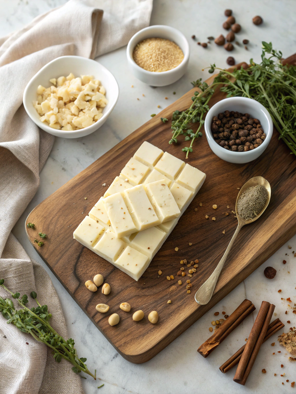 White Chocolate Peanut Butter Cup Bark ingredients