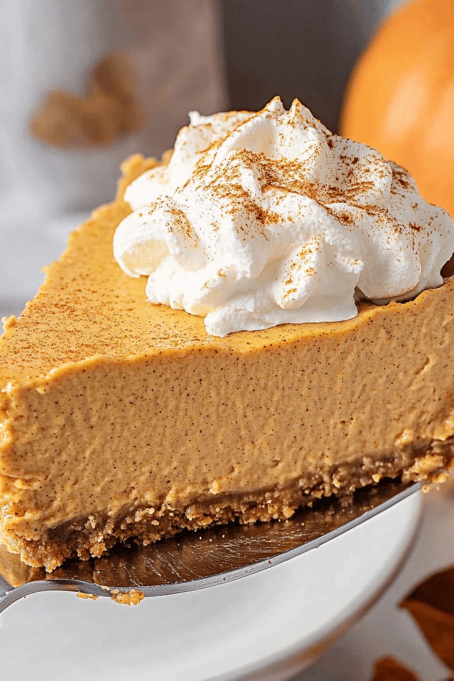 no-bake pumpkin pie Final Dish Presentation