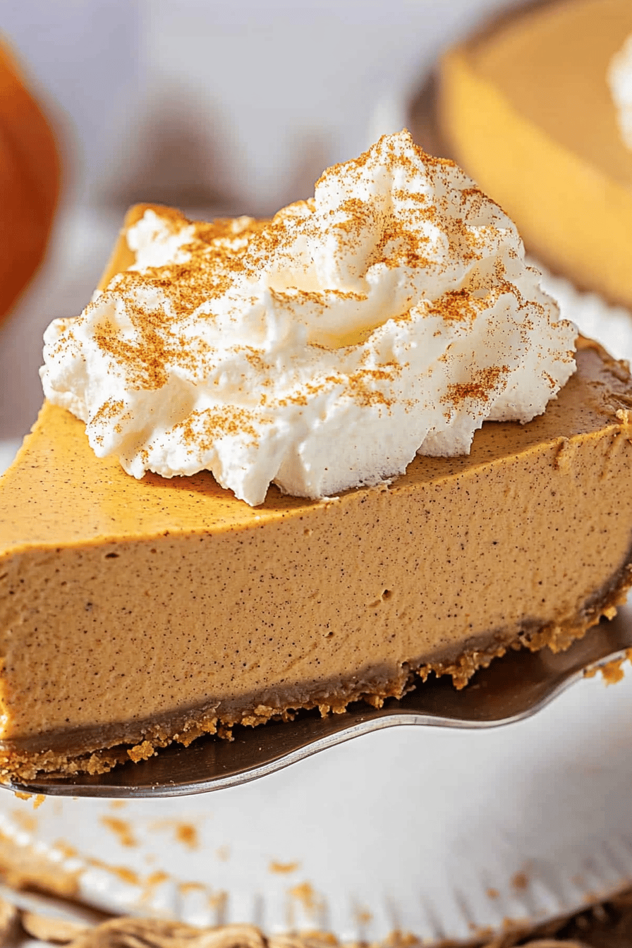 no-bake pumpkin pie Final Dish Presentation