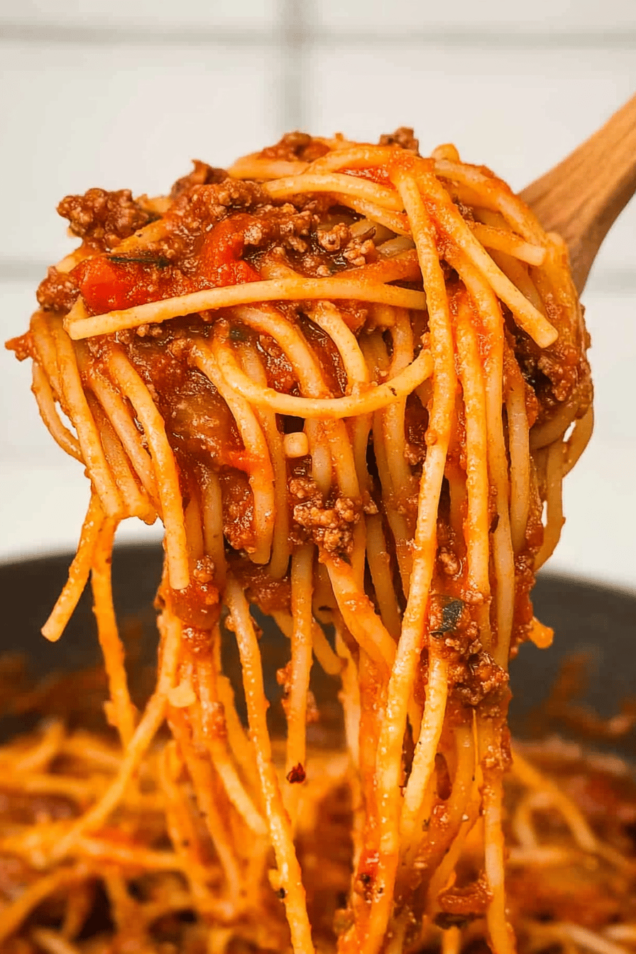 one-pot spaghetti Final Dish Presentation