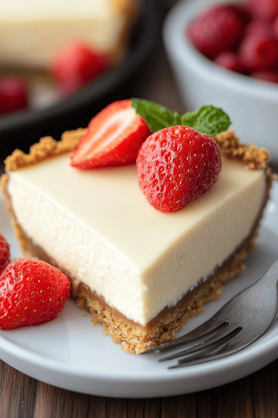 3-Ingredient Cheesecake final dish beautifully presented and ready to serve