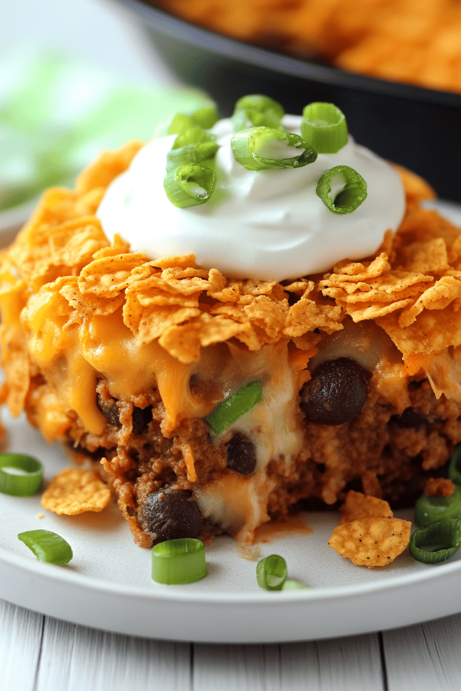 7-Layer Dorito Taco Pie ingredients organized and measured on kitchen counter