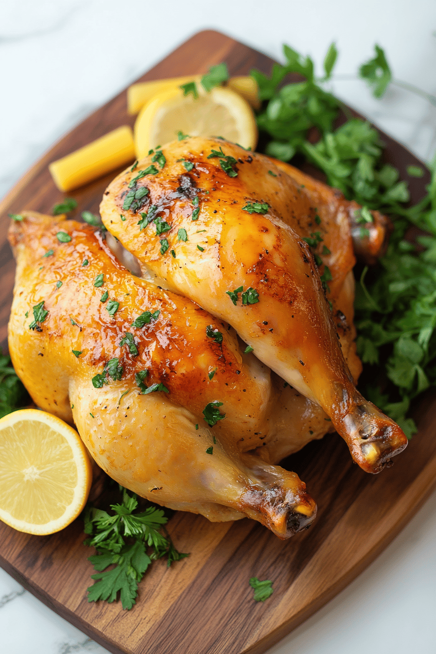 Air Fryer Whole Chicken final dish beautifully presented and ready to serve
