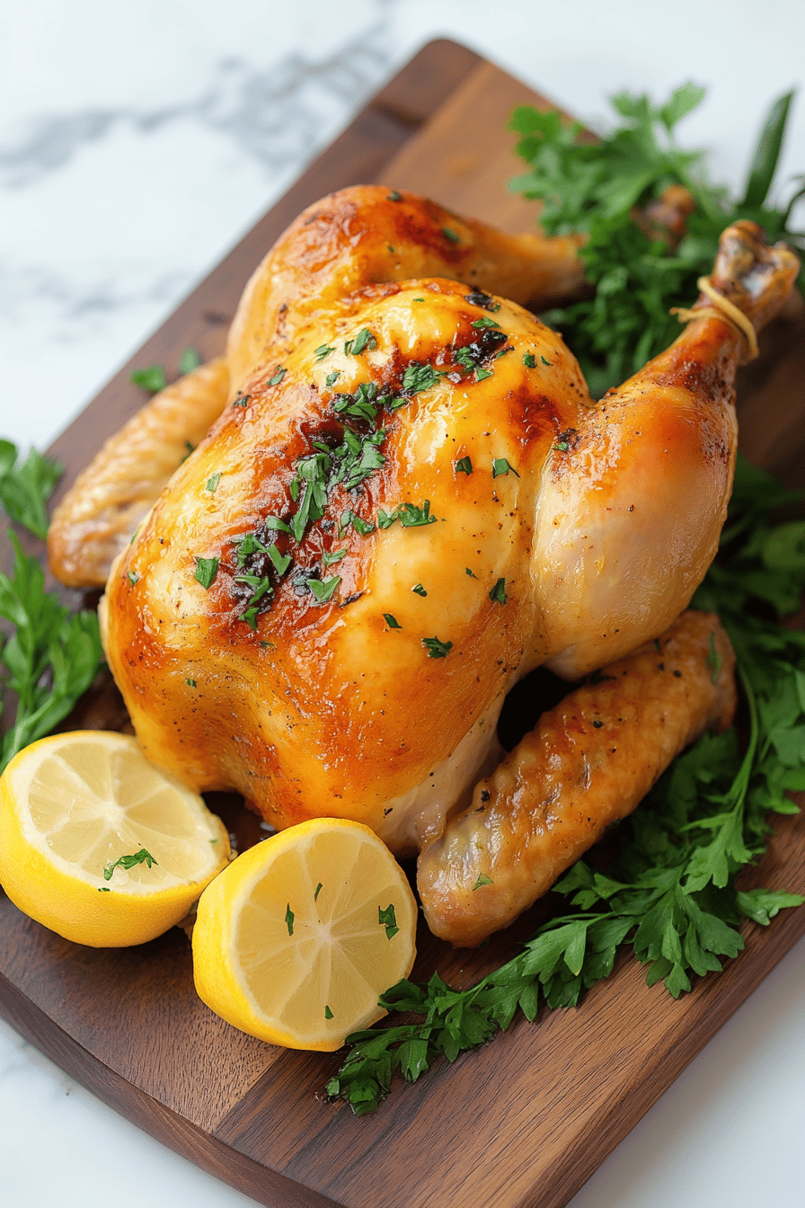 Air Fryer Whole Chicken slice on plate showing perfect texture and swirl pattern