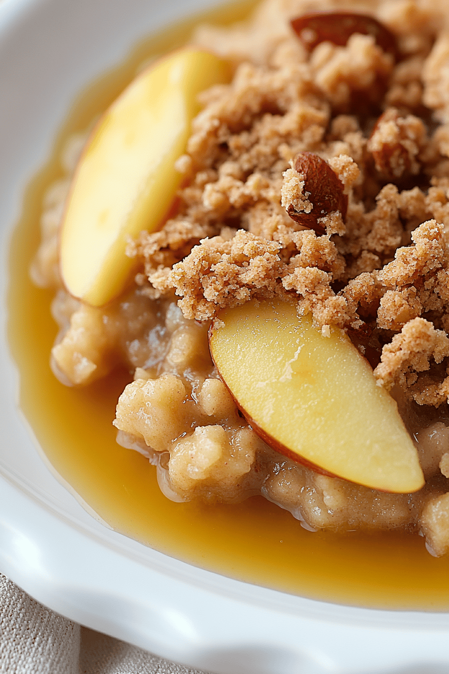 Apple Crumble Recipe final dish beautifully presented and ready to serve