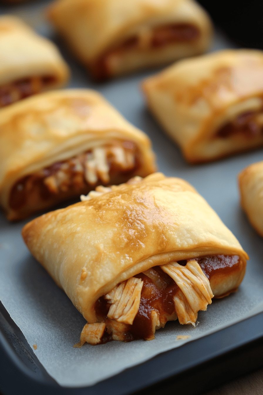 BBQ Chicken Crescent Rolls ingredients organized and measured on kitchen counter