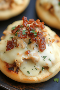 Bacon Chicken Alfredo English Muffins