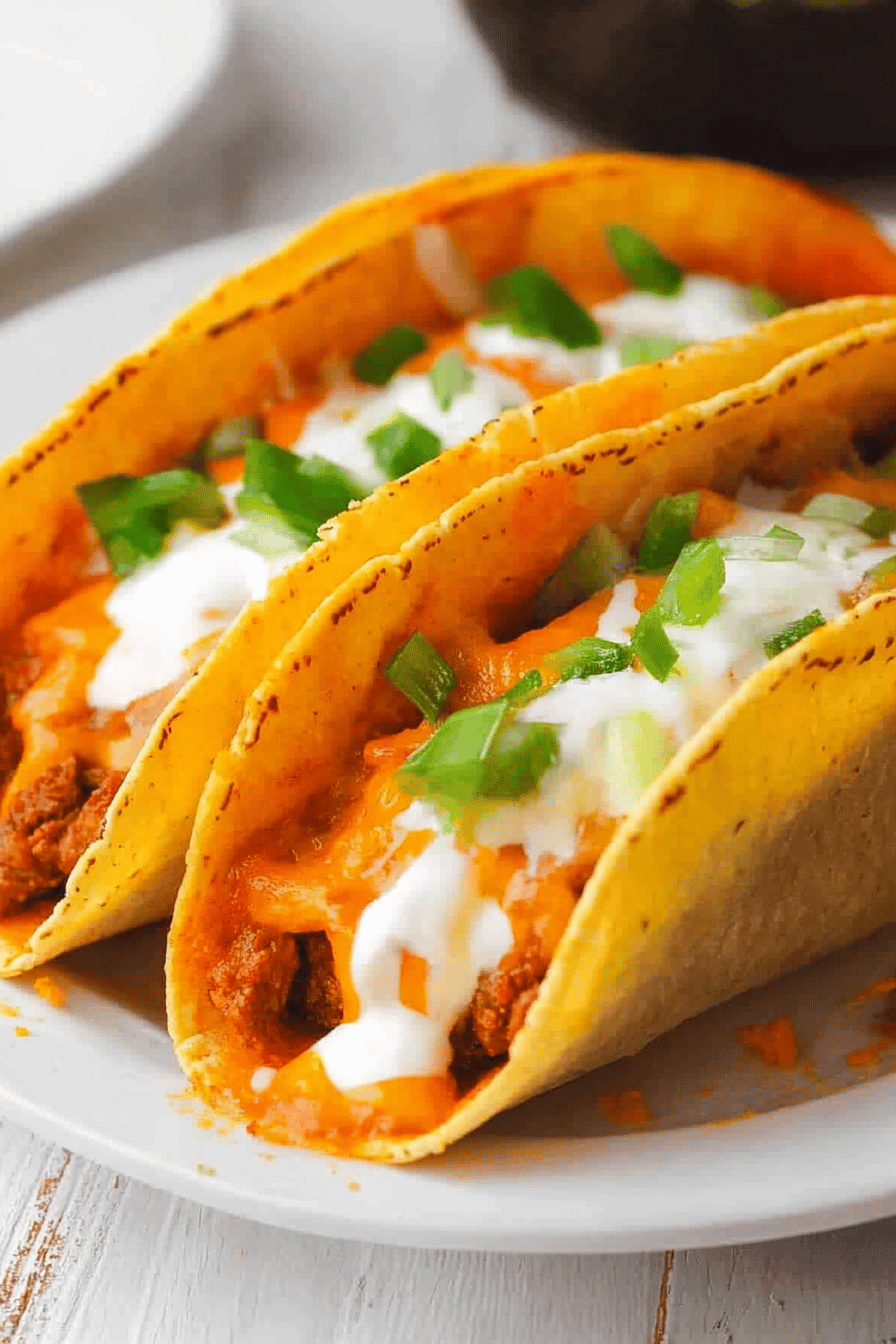 Baked Beef Tacos Final Dish Presentation