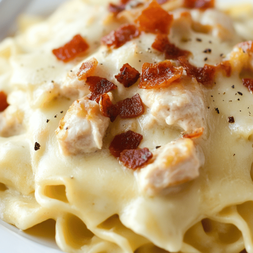 Baked Chicken Alfredo Pasta