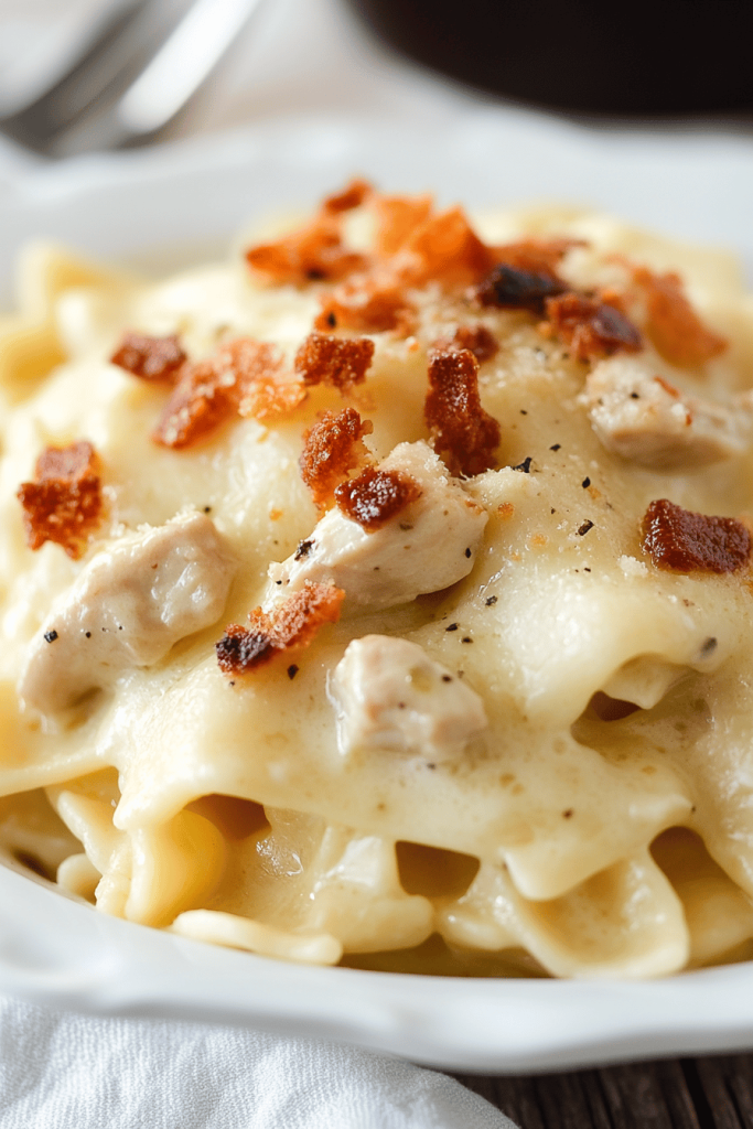 Baked Chicken Alfredo Pasta