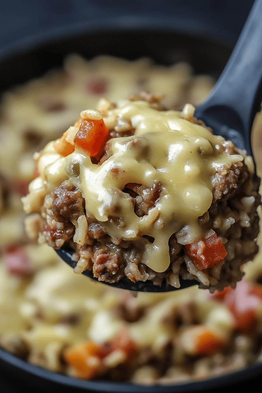 Beef and Rice Recipe final dish beautifully presented and ready to serve