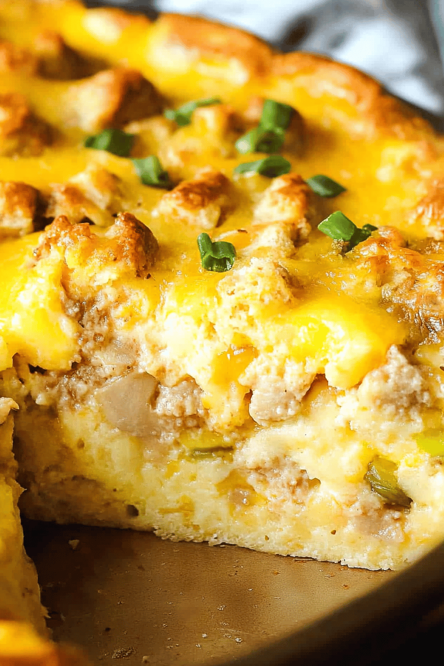 Breakfast Casserole Recipe ingredients organized and measured on kitchen counter