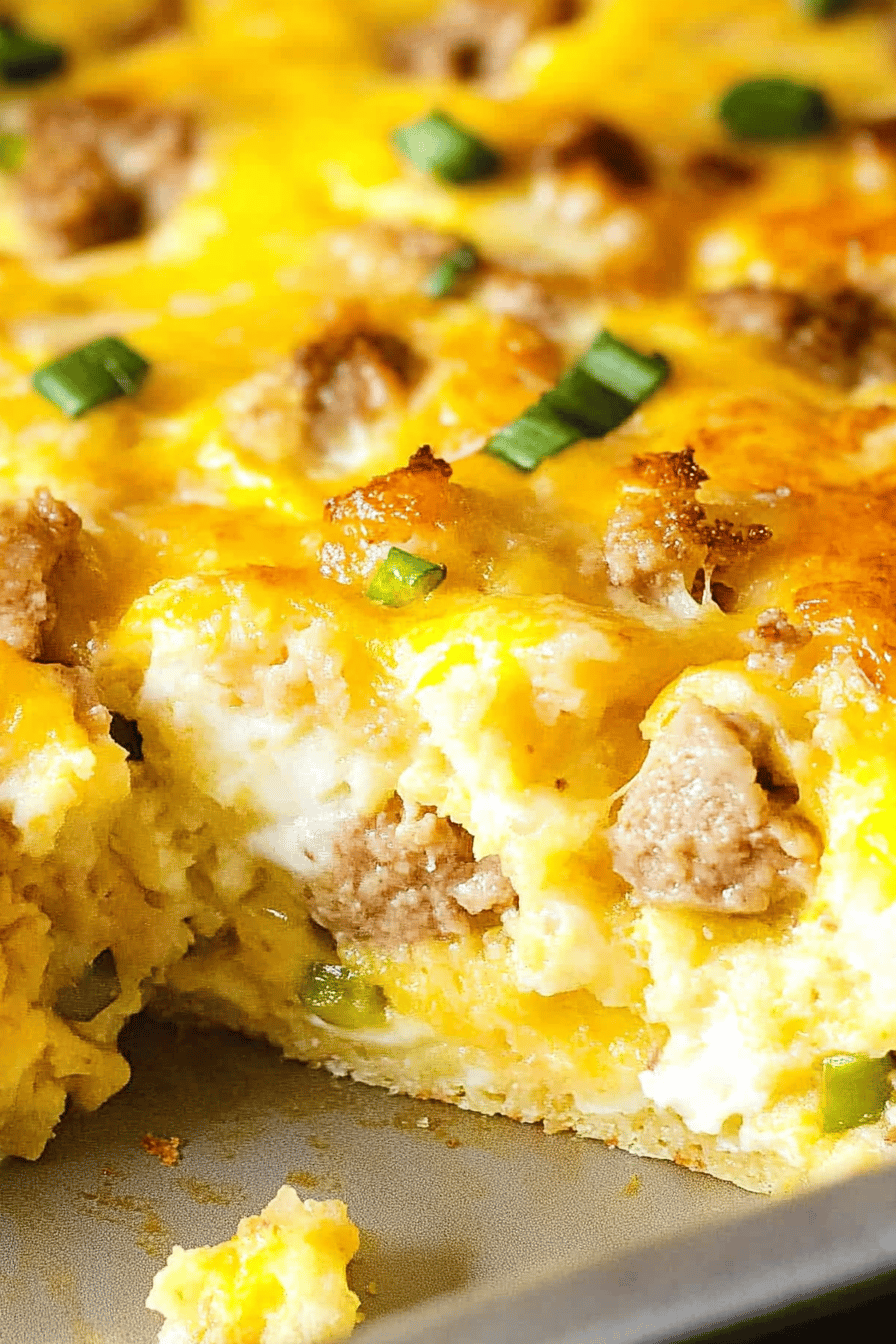 Breakfast Casserole Recipe final dish beautifully presented and ready to serve