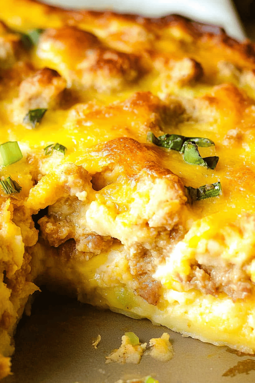Breakfast Casserole Recipe slice on plate showing perfect texture and swirl pattern