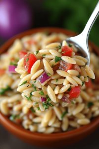 Bruschetta Orzo Pasta Salad