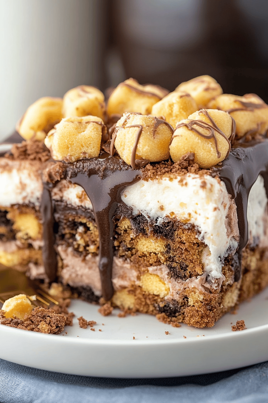 Butterfinger Poke Cake ingredients organized and measured on kitchen counter
