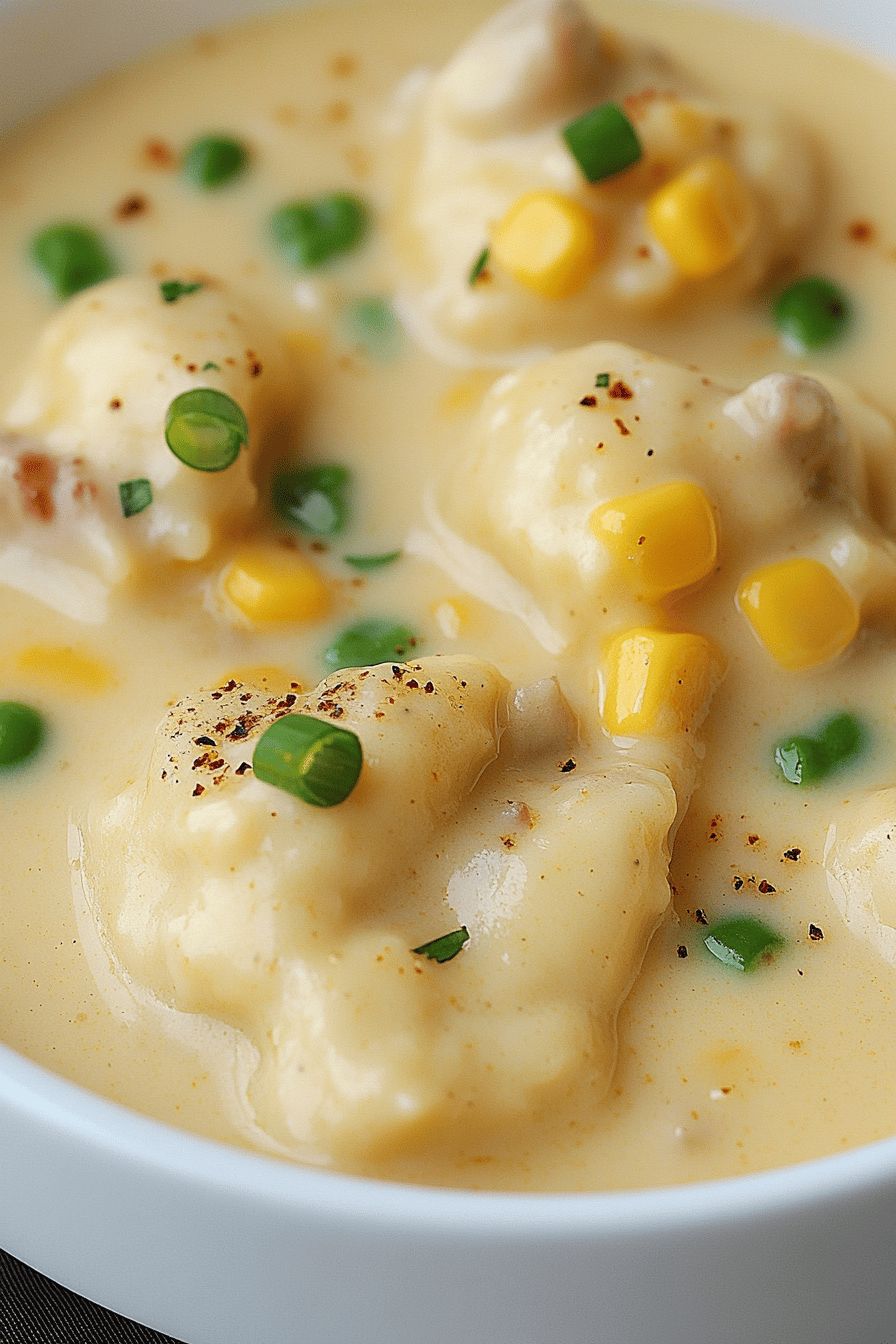 Cajun Chicken and Dumplings final dish beautifully presented and ready to serve