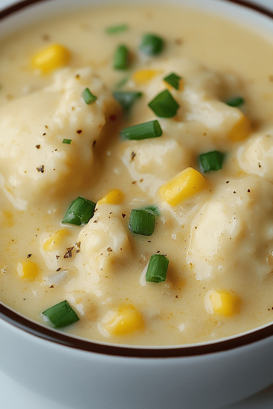 Cajun Chicken and Dumplings slice on plate showing perfect texture and swirl pattern