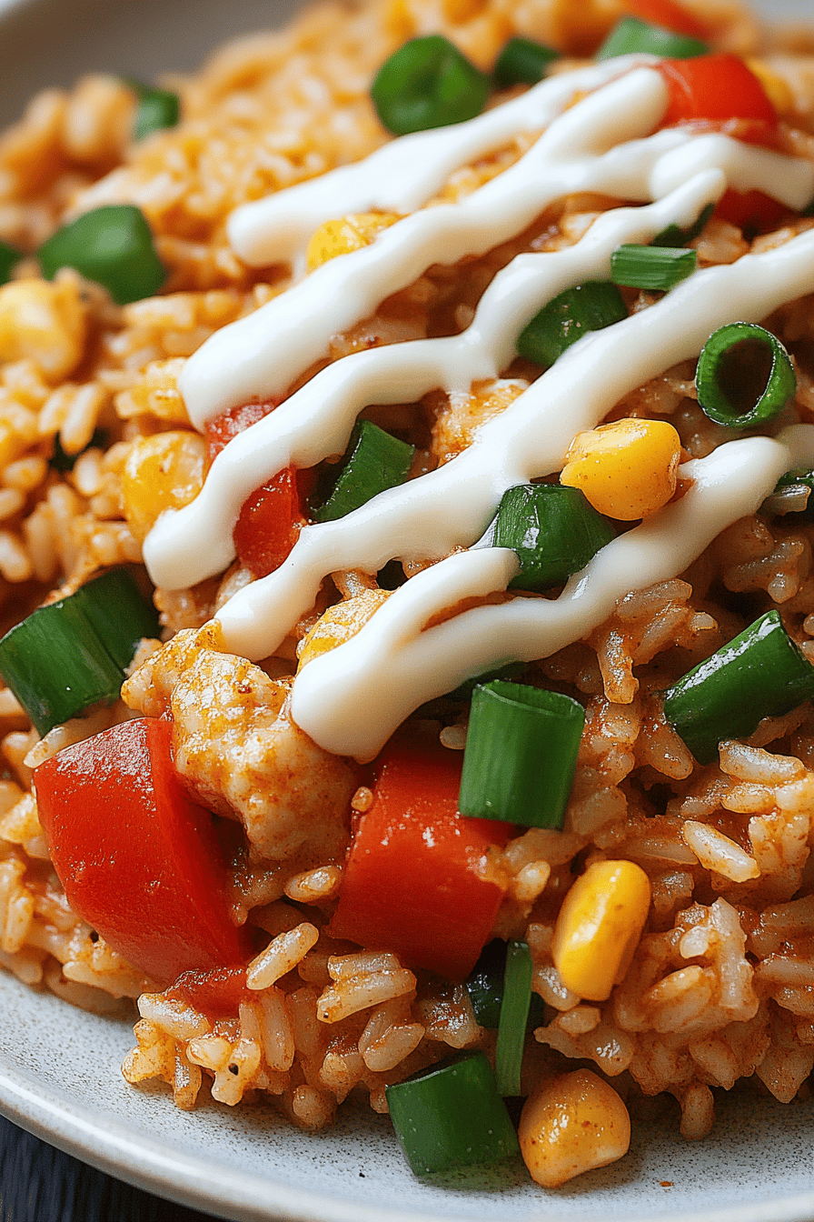 Cajun Ground Chicken and Rice final dish beautifully presented and ready to serve