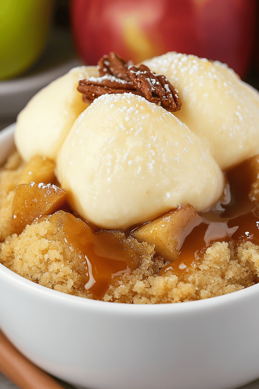 Caramel Apple Dump Cake ingredients organized and measured on kitchen counter