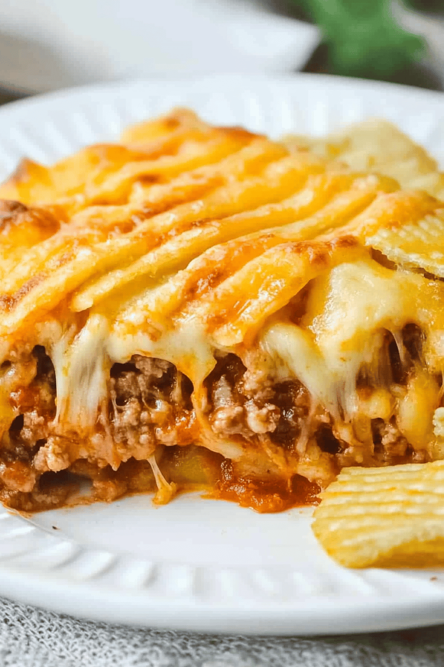 Cheeseburger Casserole Recipe Final Dish Presentation