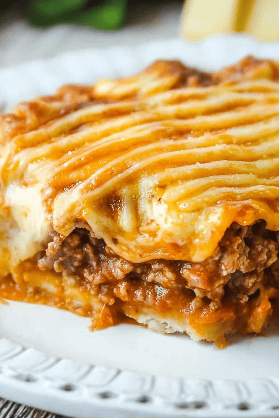 Cheeseburger Casserole Recipe Final Dish Presentation
