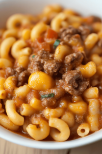 Cheesy Beef Goulash
