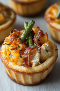 Chicken Bacon Ranch Biscuit Cups
