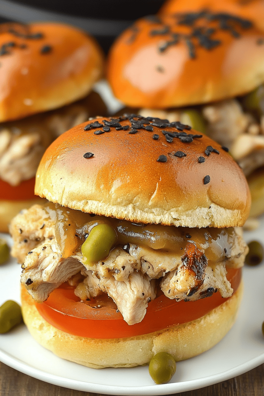 Chicken Philly Sliders ingredients organized and measured on kitchen counter